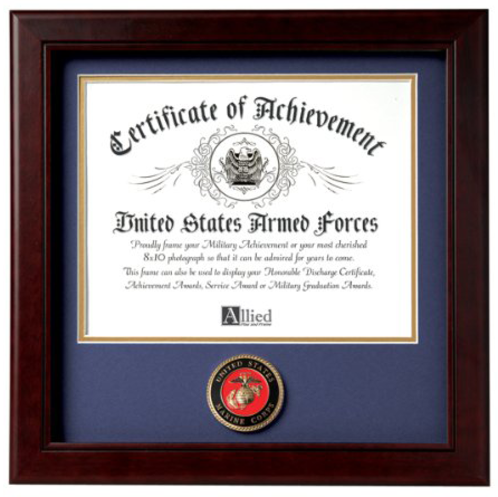 United States Marine Corps Certificate of Achievement - 14"x14" Frame