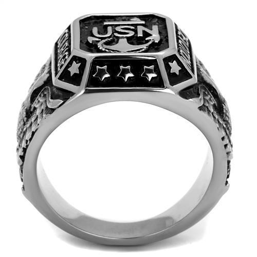 U.S. Navy - High polished (no plating) Stainless Steel Ring with Epoxy