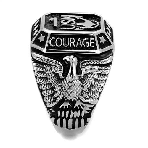 U.S. Navy - High polished (no plating) Stainless Steel Ring with Epoxy