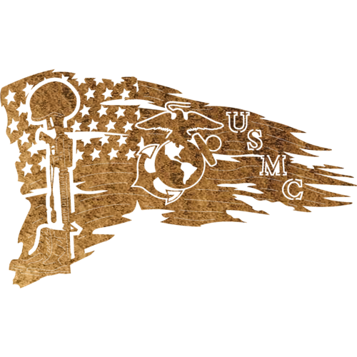USMC Flag - Metal Wall Art