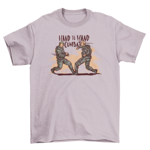 Graphic t-shirt Army men quote "Hand to Hand Combat"
