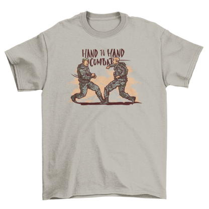 Graphic t-shirt Army men quote "Hand to Hand Combat"